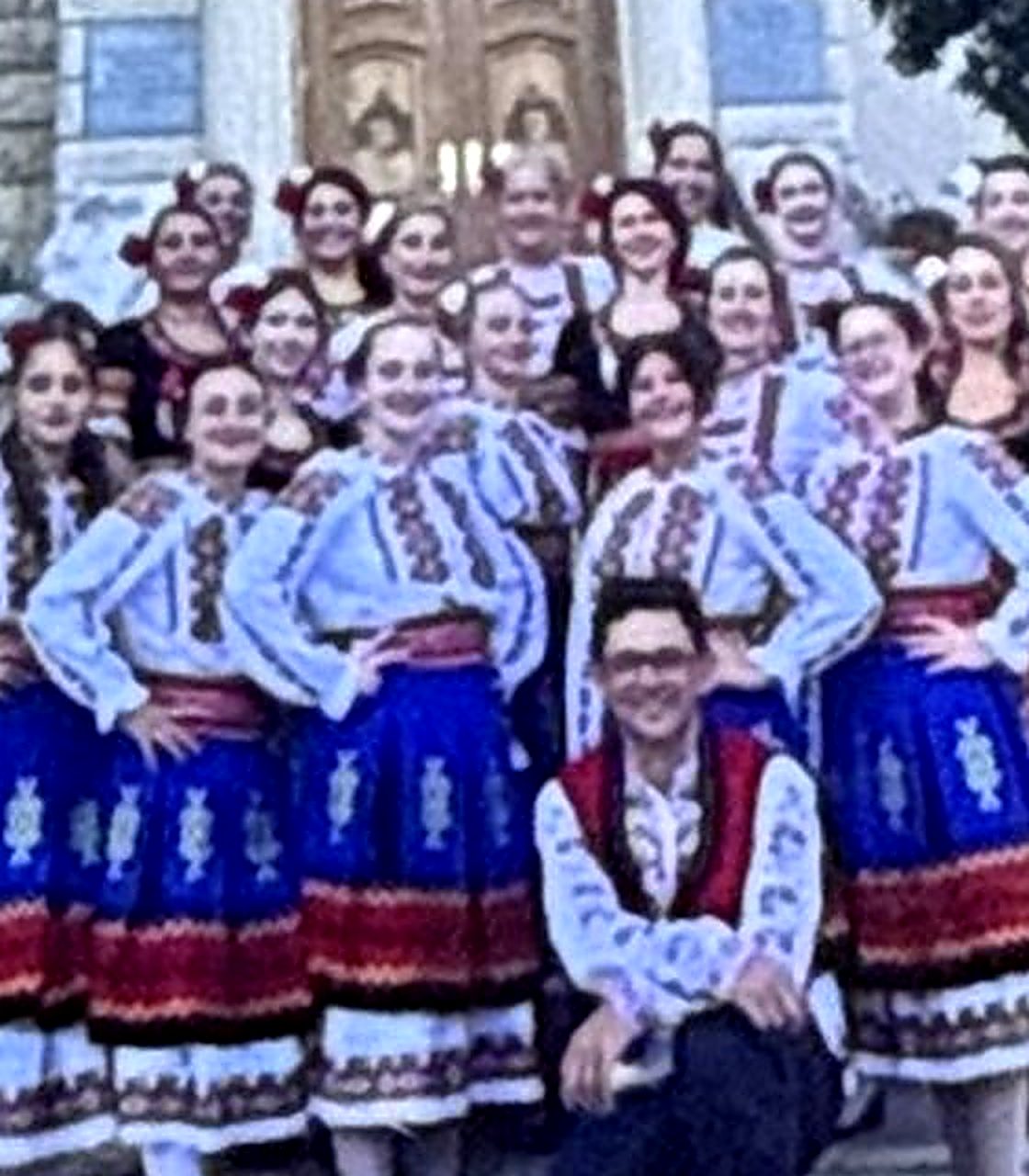 Zdravets dancers in costume at the Mediterranean Festival